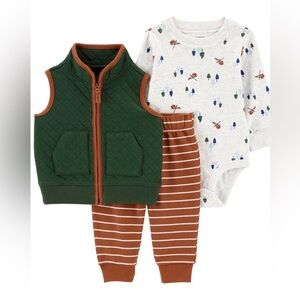 Carter's Green and Brown Baby Outfit Set